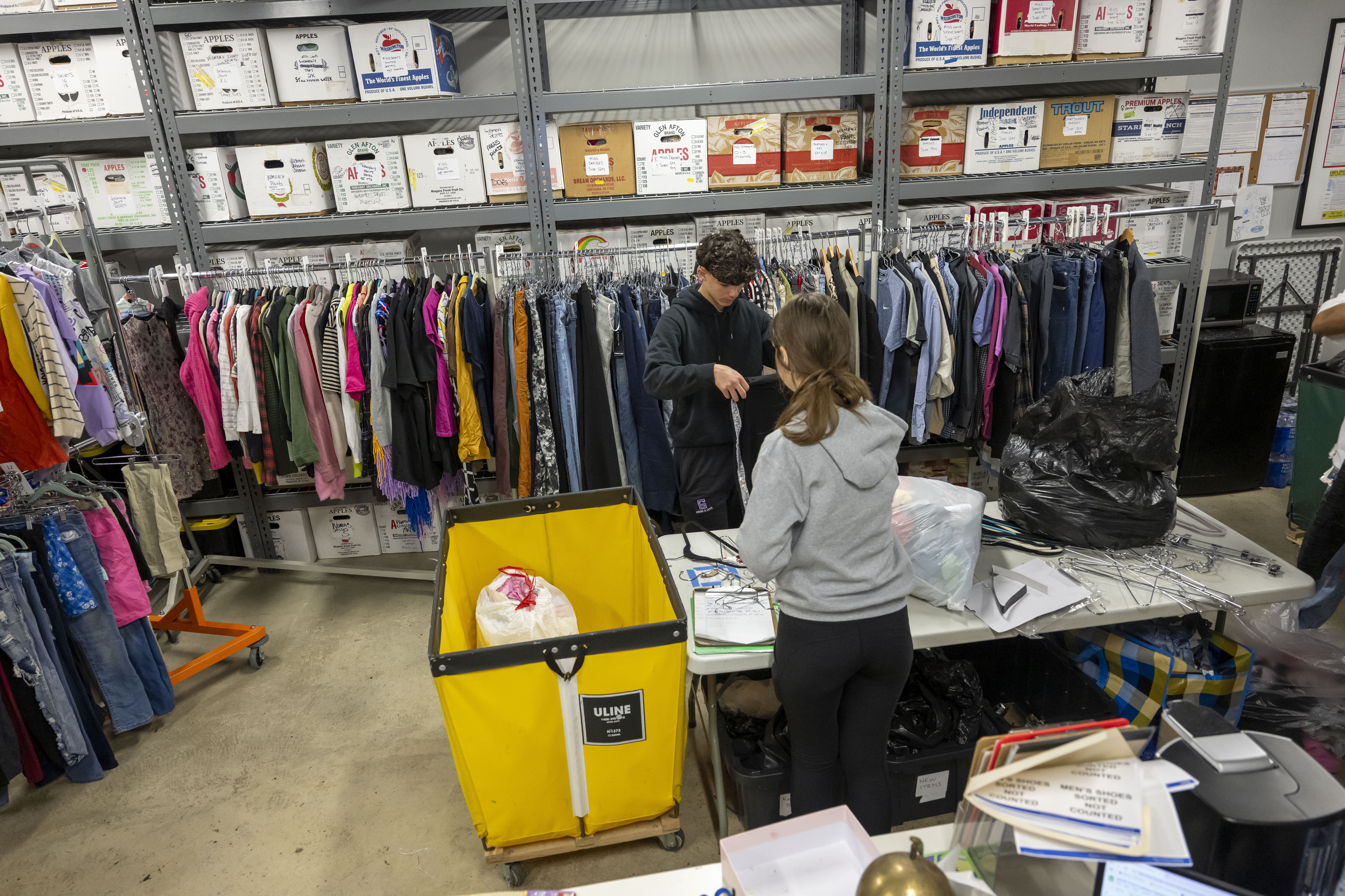 volunteers donating their time at Martha's Outfitters