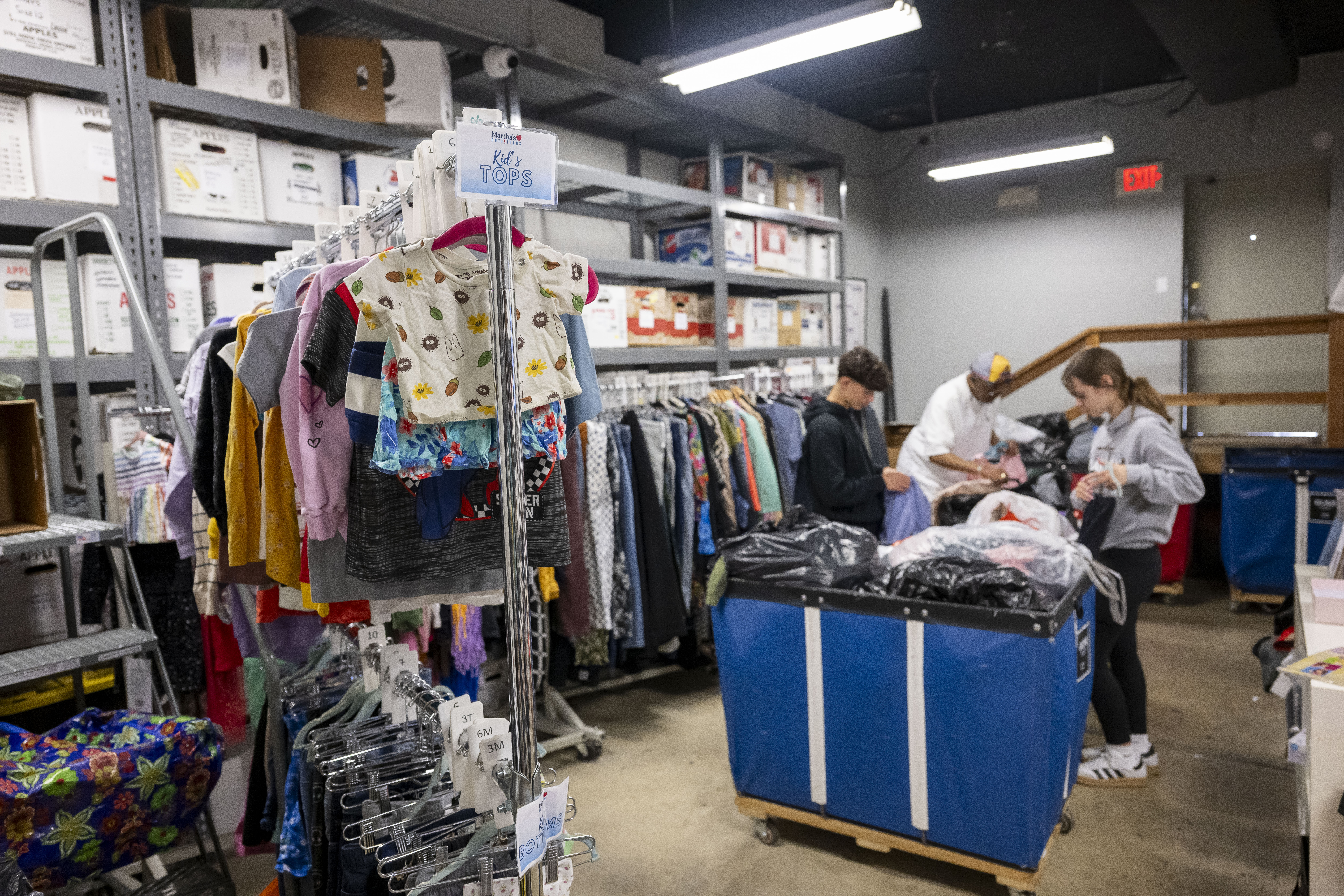 volunteers donating their time at Martha's Outfitters